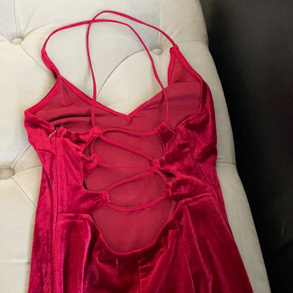 White fox Velvet Bodycon Dress